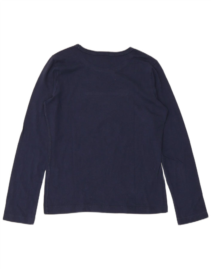 CHAMPION Camiseta de mujer de manga larga UK 8 Small Azul marino Algodón