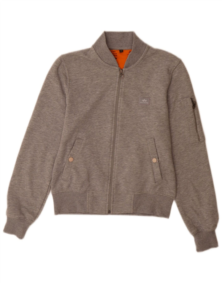 Alpha Industries Chaqueta de chándal para hombre XS Algodón moteado gris