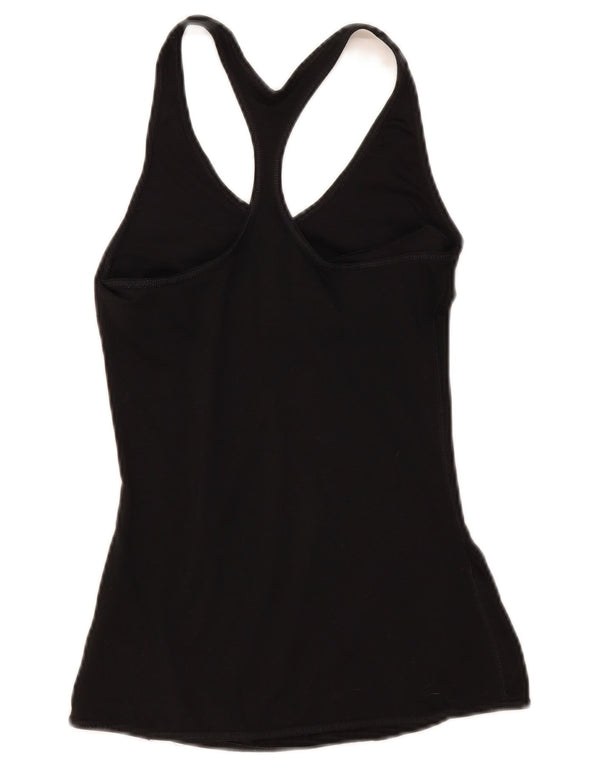 Nike Mujer Dri Fit Chaleco Top UK 8 Pequeño Poliéster Negro