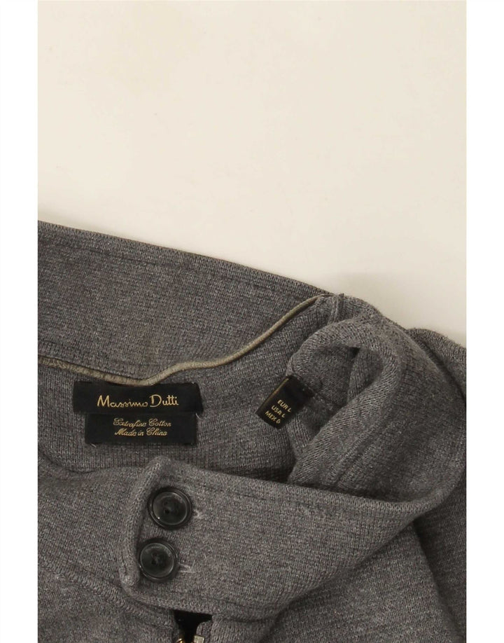 Massimo Dutti Suéter Cárdigan para Mujer Reino Unido 46 Grande Gris