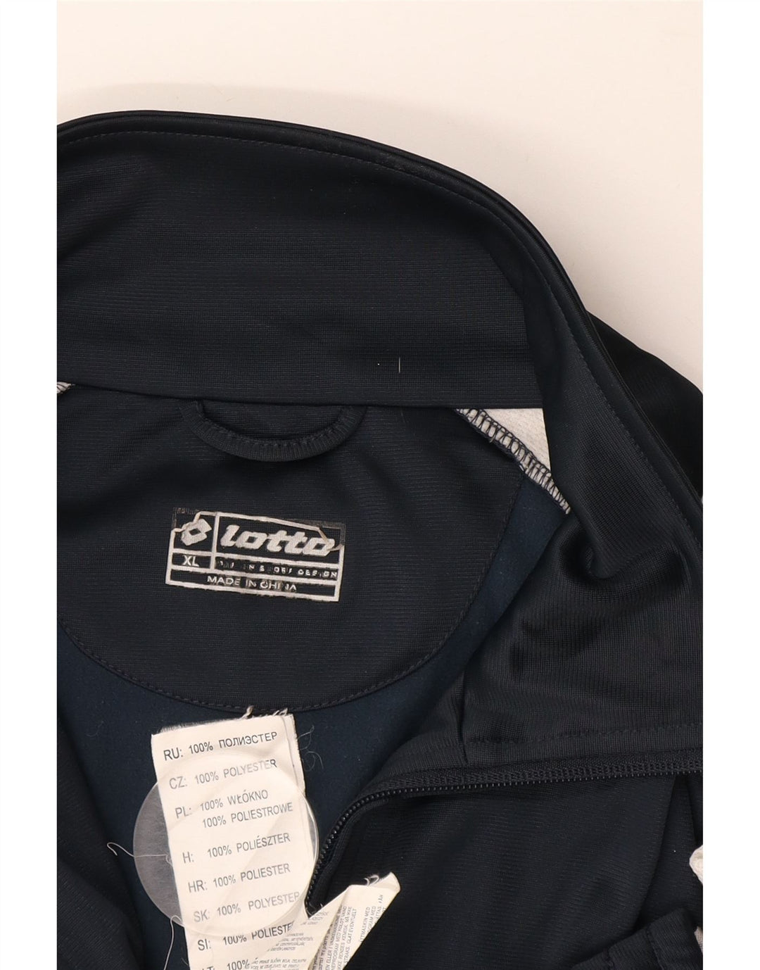 LOTTO Chaqueta superior de chándal con gráfico para hombre XL Poliéster color block azul marino