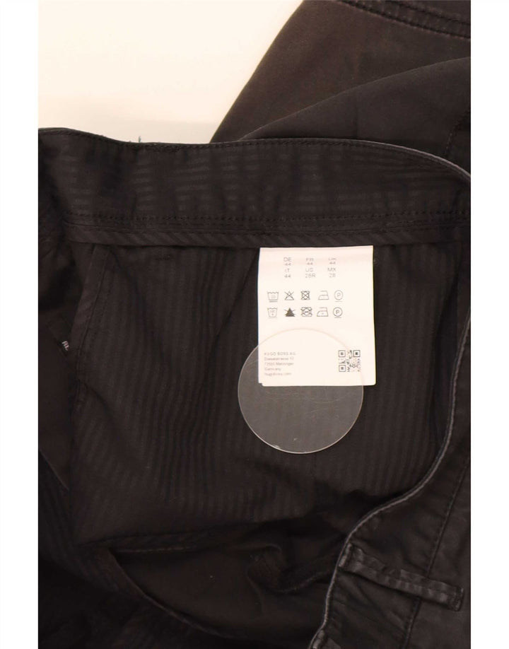 Hugo Boss Mens Chino Shorts W28 Pequeño Algodón Negro