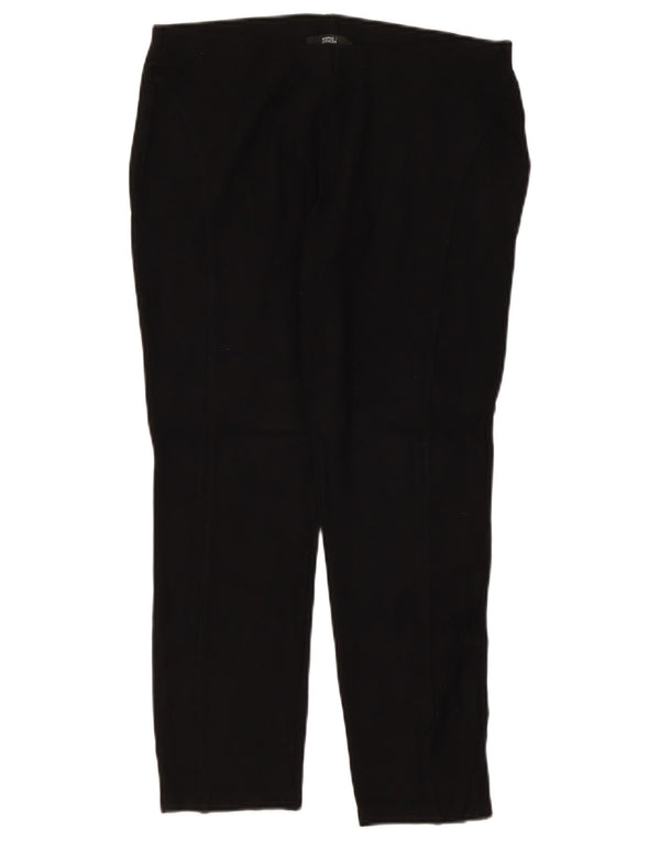 Marks & Spencer Pantalones Casuales Rectos para Mujer UK 40 Large W32 L26 Negro
