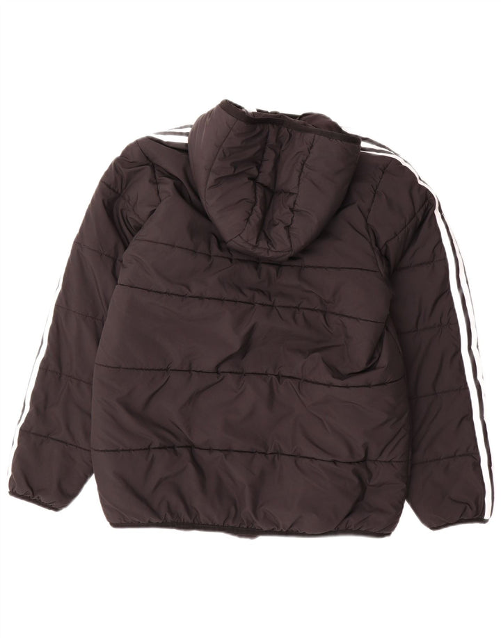 Adidas Chaqueta acolchada con capucha para niño 13-14 años Negro Poliéster