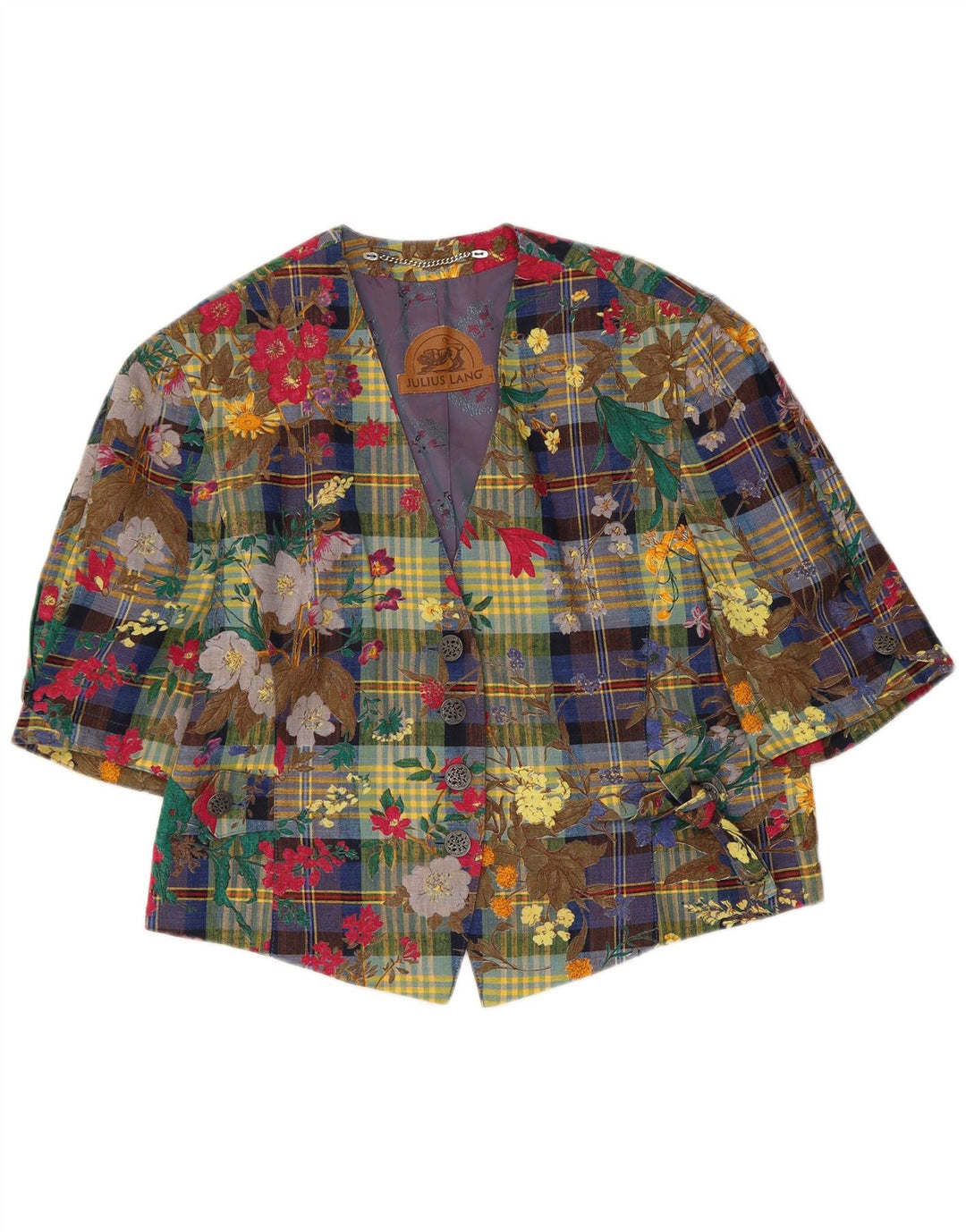 JULIUS LANG Chaqueta tipo blazer de 4 botones para mujer EU 40 Mediana Multicolor