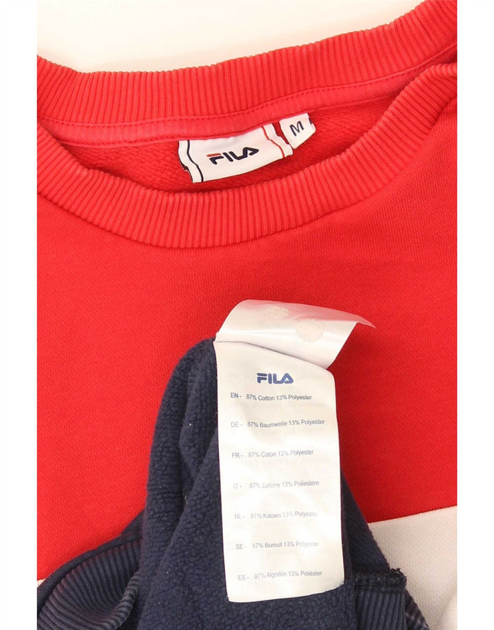 Fila Hombre Graphic Sudadera Jumper Medium Multicolor Colorblock Algodón