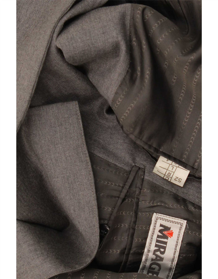 Mirage Chaqueta tipo blazer con doble botonadura para hombre IT 52 XL Lana merino gris