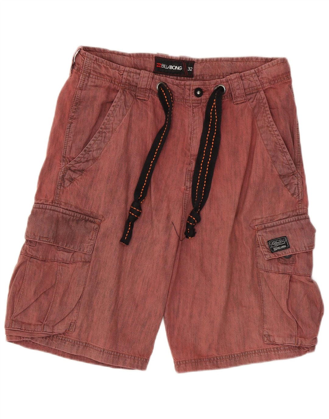 Billabong Mens Cargo Shorts W32 Medio Algodón Rojo
