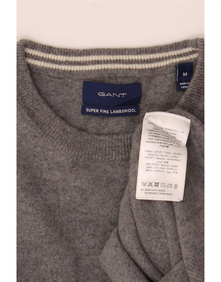 Gant Suéter tipo jersey con cuello redondo para mujer UK 44 Lana gris medio