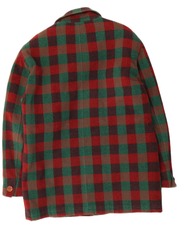 Abrigo vintage para hombre IT 48 Lana mediana a cuadros multicolor