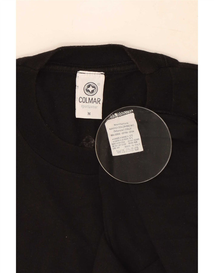Camiseta estampada Colmar para hombre Top mediano de algodón negro