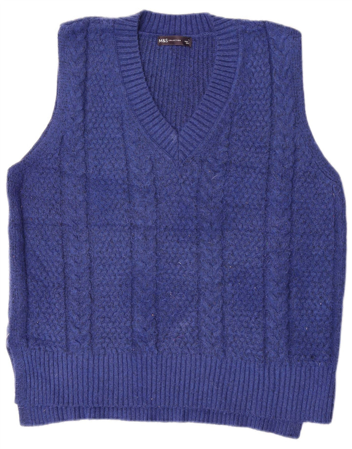 Marks & Spencer Camiseta sin mangas para mujer UK 46 Poliéster azul grande