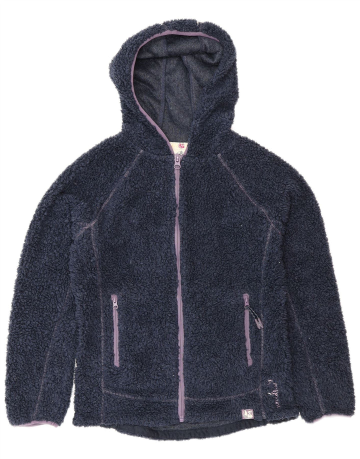 Weird Fish Chaqueta polar con capucha para mujer UK 12 Medium Azul marino Poliéster
