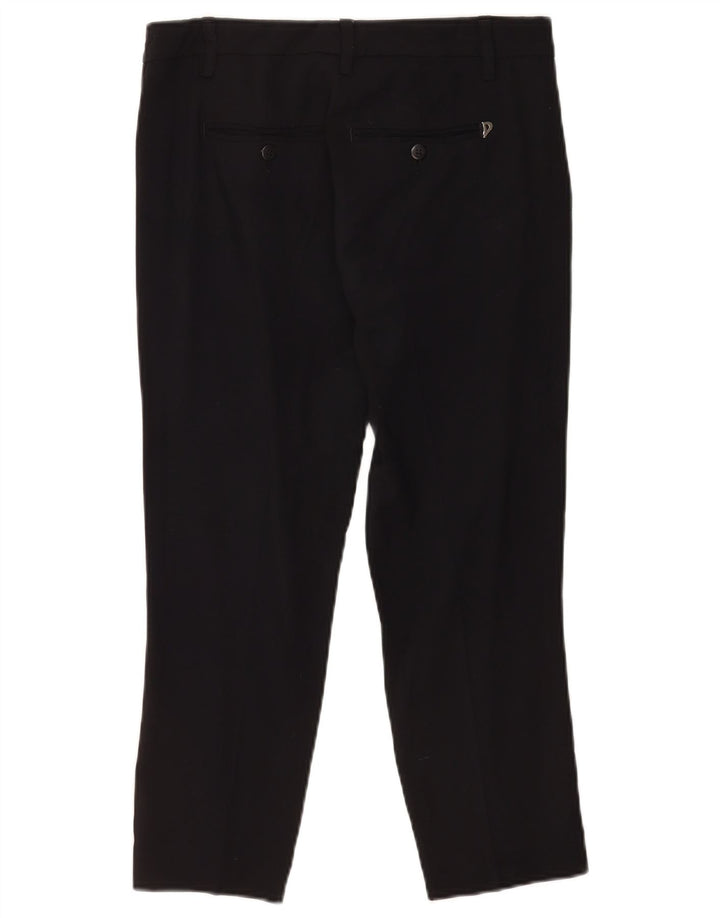 Pantalón De Traje Corto Mujer Dondup W30 L24 Viscosa Negra