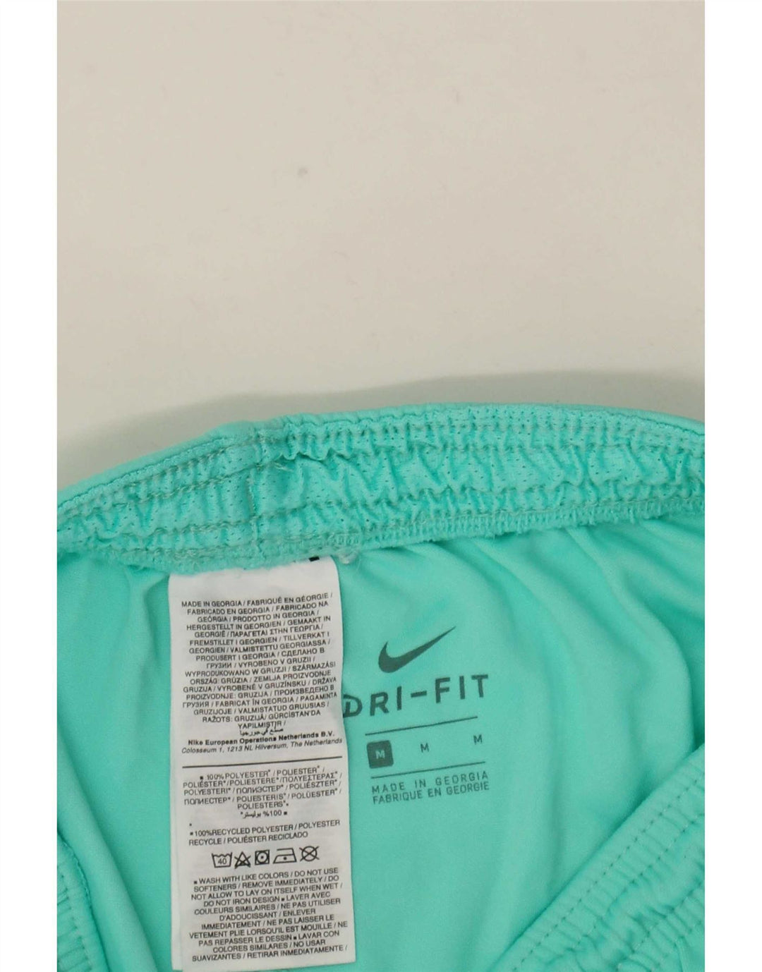 Nike Dri Fit - Pantalones cortos deportivos para hombre, poliéster, color turquesa medio