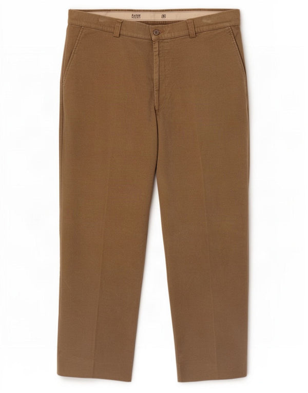 Farah Mens Weekend Pantalones Chinos Rectos W40 L29 Algodón Marrón