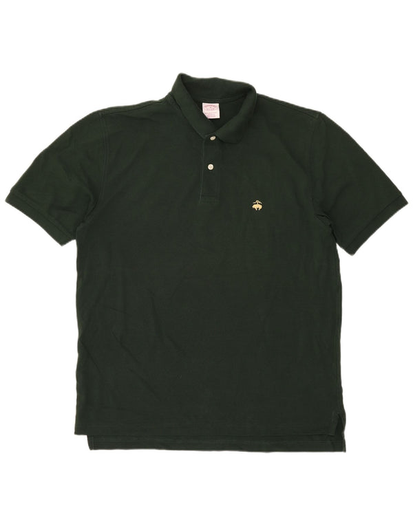 Brooks Brothers Polo para hombre de algodón verde medio