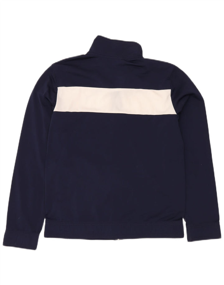 PUMA Chaqueta de chándal para hombre, talla pequeña, poliéster con bloques de color azul marino