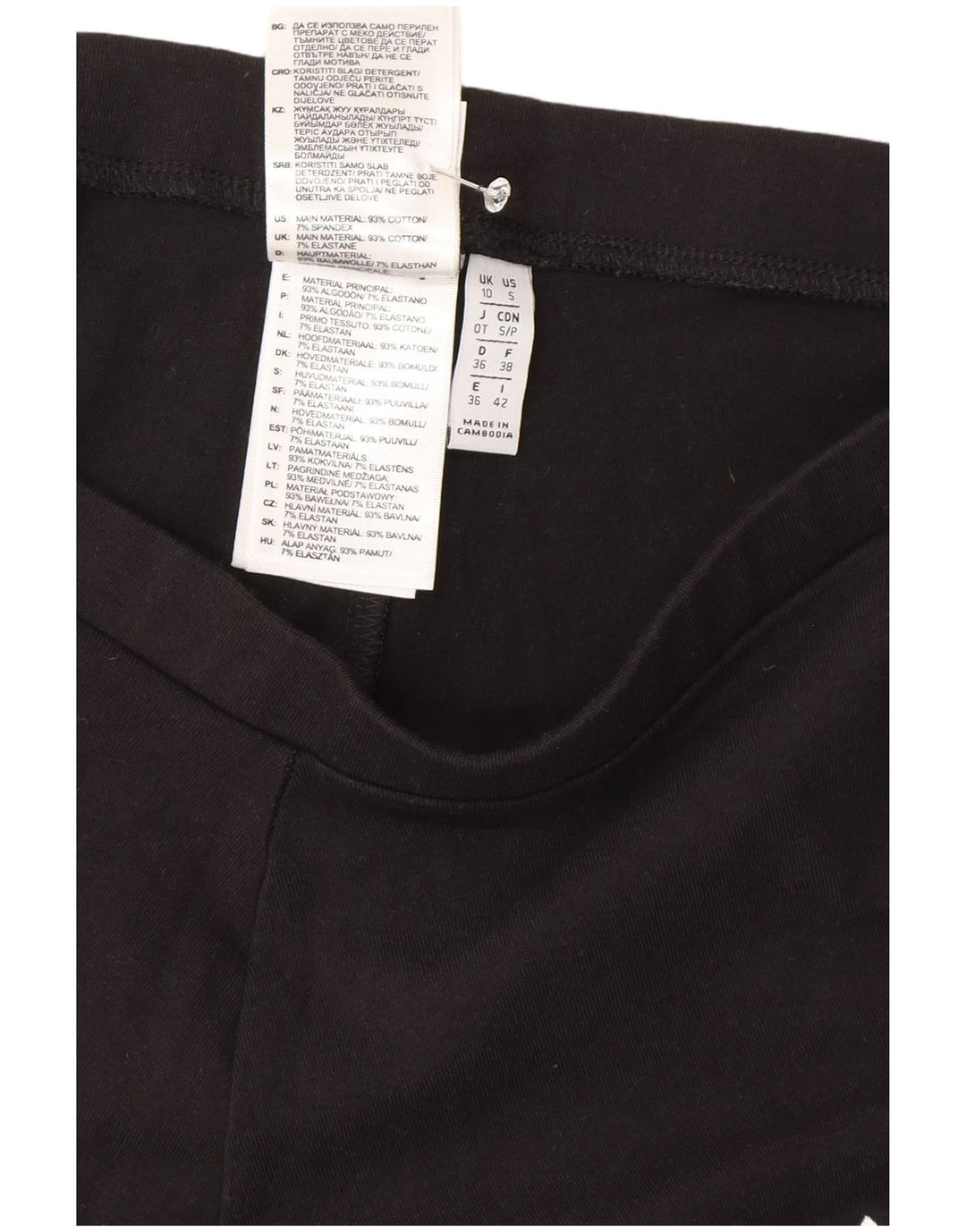 Adidas Leggings para mujer Reino Unido 10 Pequeño Algodón Negro