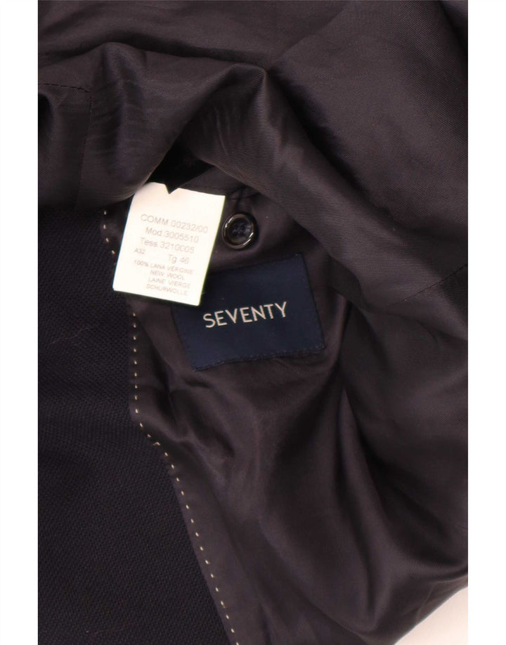 Seventy Chaqueta tipo blazer de 3 botones para hombre IT 46 Small Lana virgen azul marino