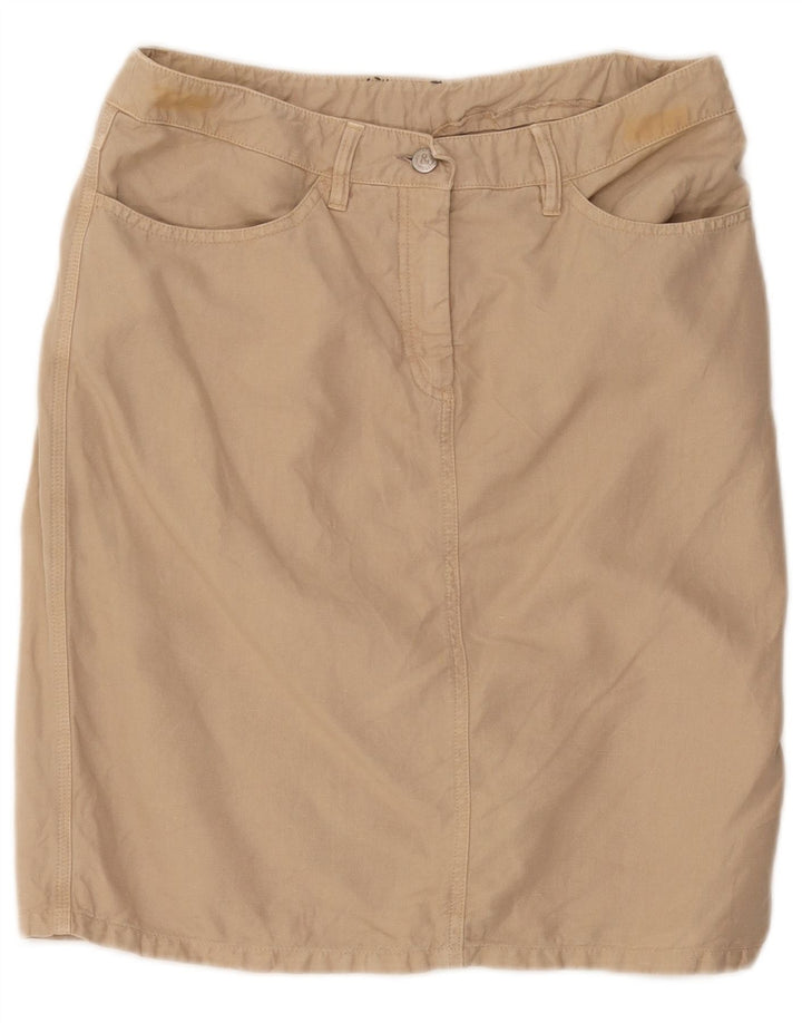 Dolce & Gabbana Falda Recta Mujer IT 44 Mediana W34 Algodón Beige