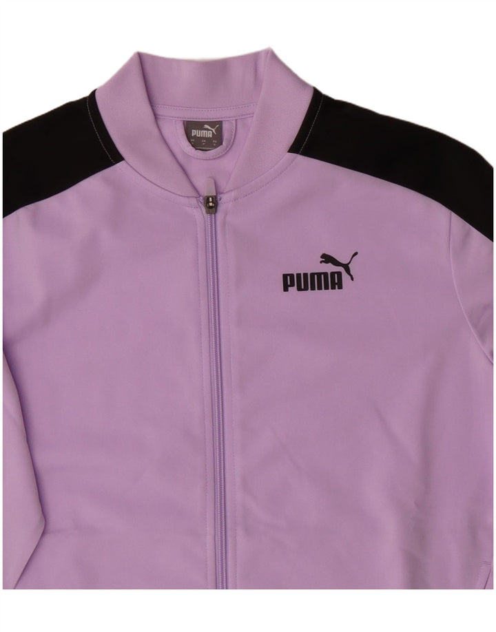 Puma Chaqueta de chándal extragrande para mujer UK 10 Small Purple Colourblock