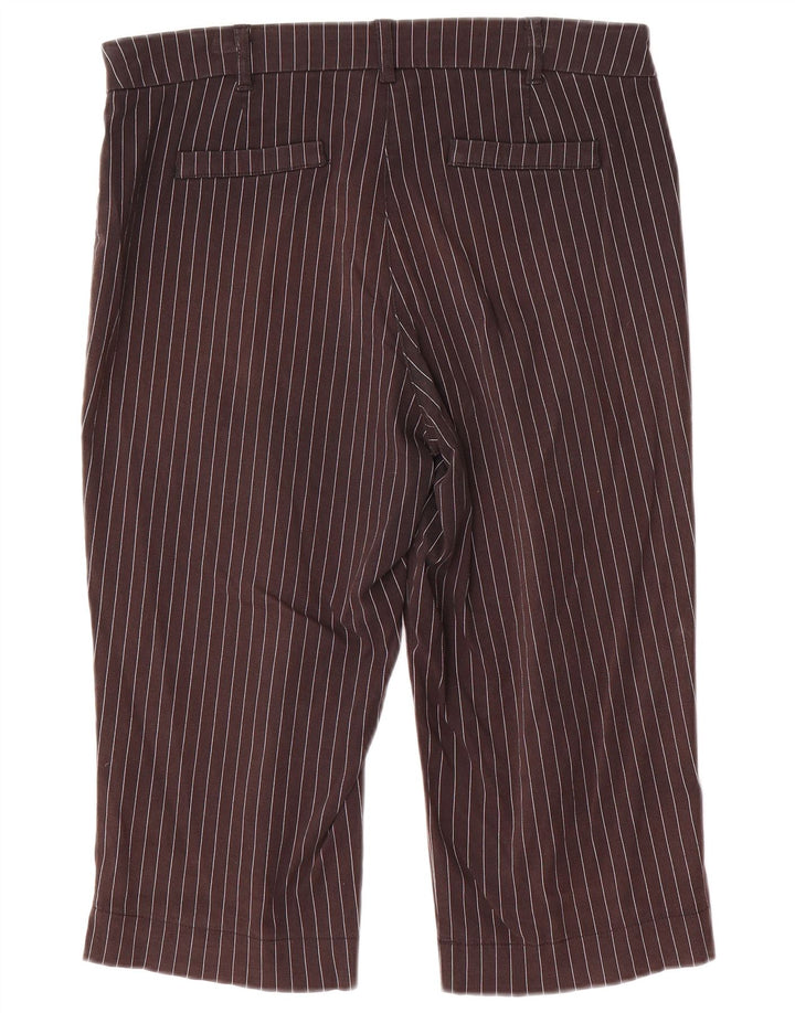 Marks & Spencer Pantalones Capri para Mujer EU 40 Medium W32 L18 Gris Rayas