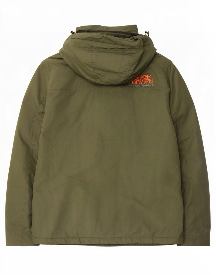 Superdry Chaqueta Cortavientos Windyachter Graphic para Hombre UK 38 Verde Medio
