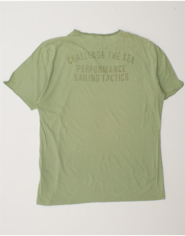 NORTH SAILS Camiseta gráfica para hombre Top grande de algodón verde