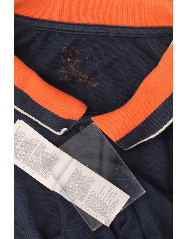 Polo ADIDAS para hombre 2XL Azul marino Colorblock Algodón