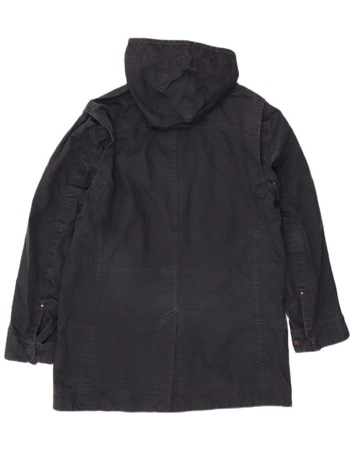 TIMBERLAND Chaqueta parka con capucha para hombre Reino Unido 40 Grande Algodón azul marino