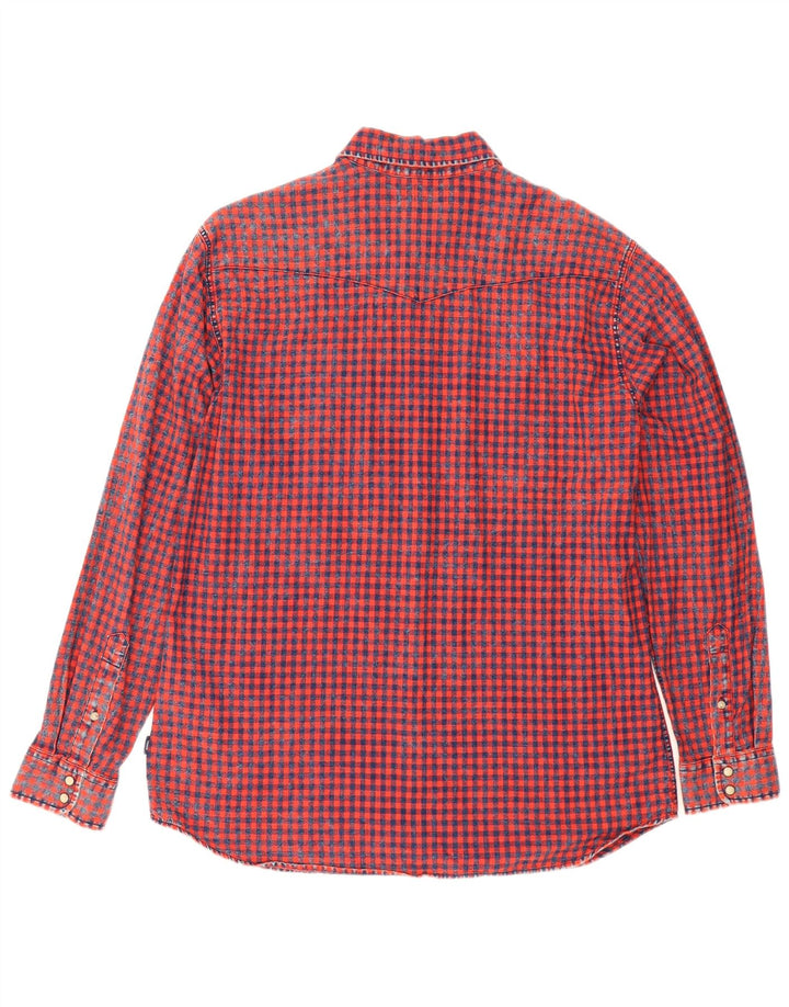 Jack & Jones Camisa De Franela Hombre XL Algodón Vichy Rojo