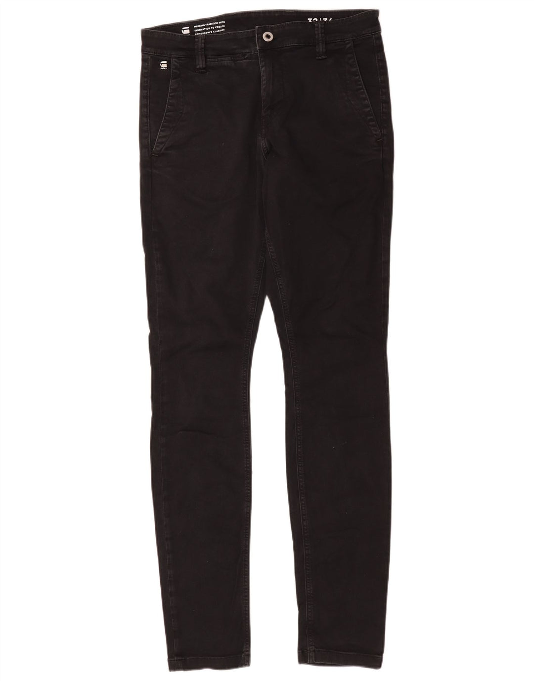 Vaqueros ajustados para hombre G-Star W32 L36 Algodón negro