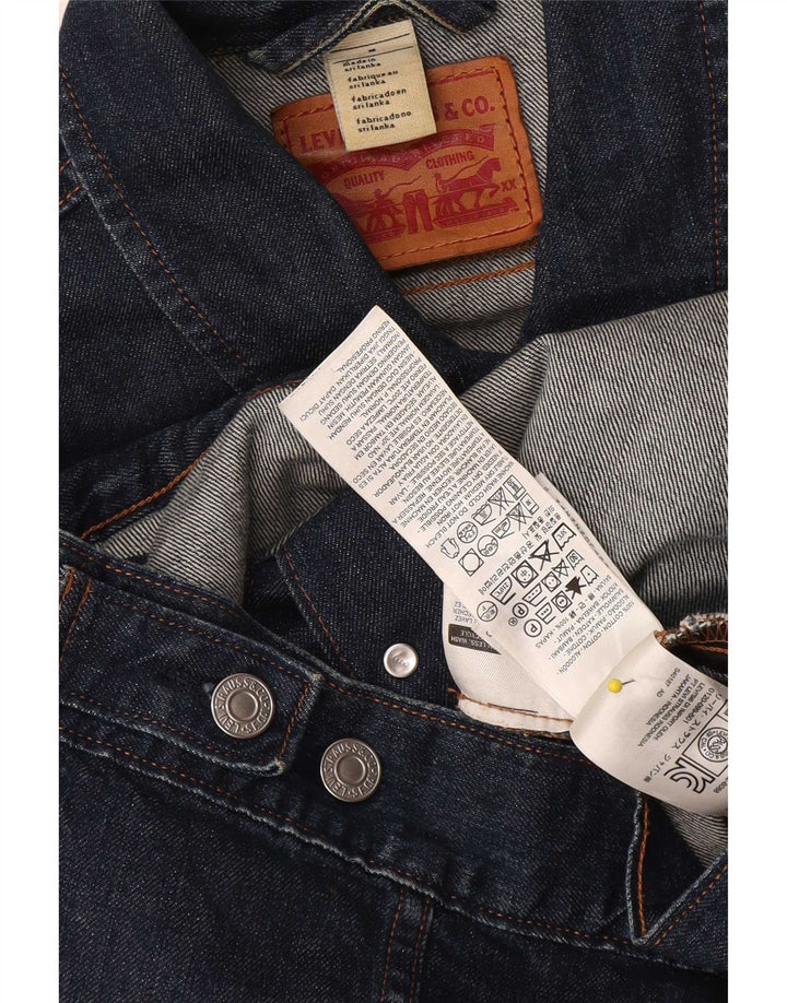 Levi's Chaqueta vaquera corta para mujer Reino Unido 12 Algodón azul marino mediano