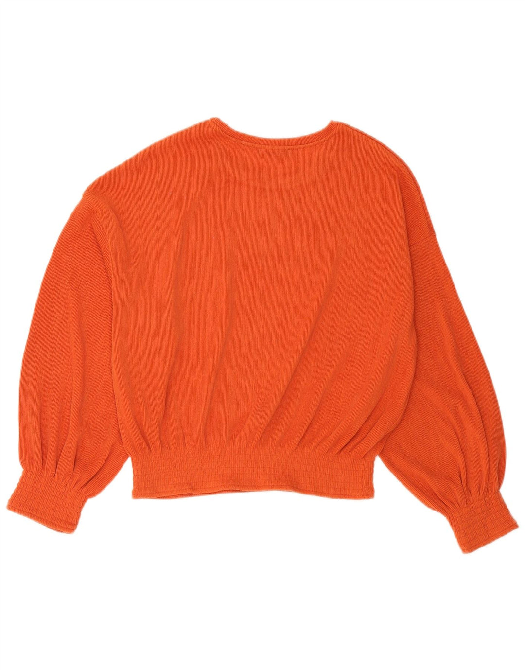 Zara Mujer Blusa Extragrande Top UK 10 Small Naranja Poliéster