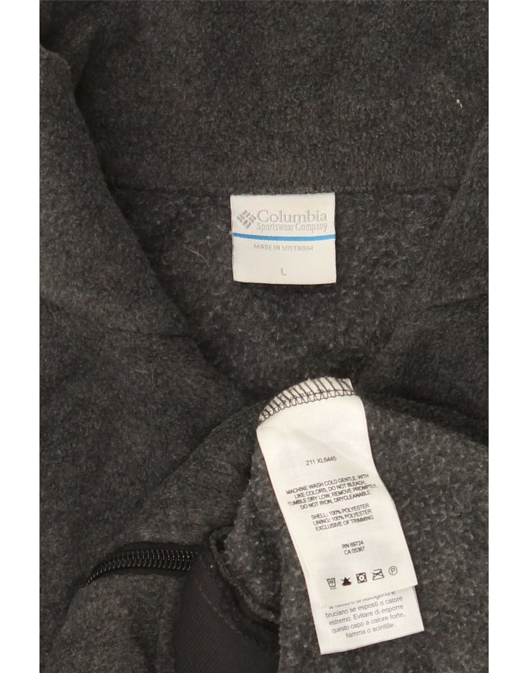 Columbia Chaqueta polar para mujer UK 46 Poliéster gris grande