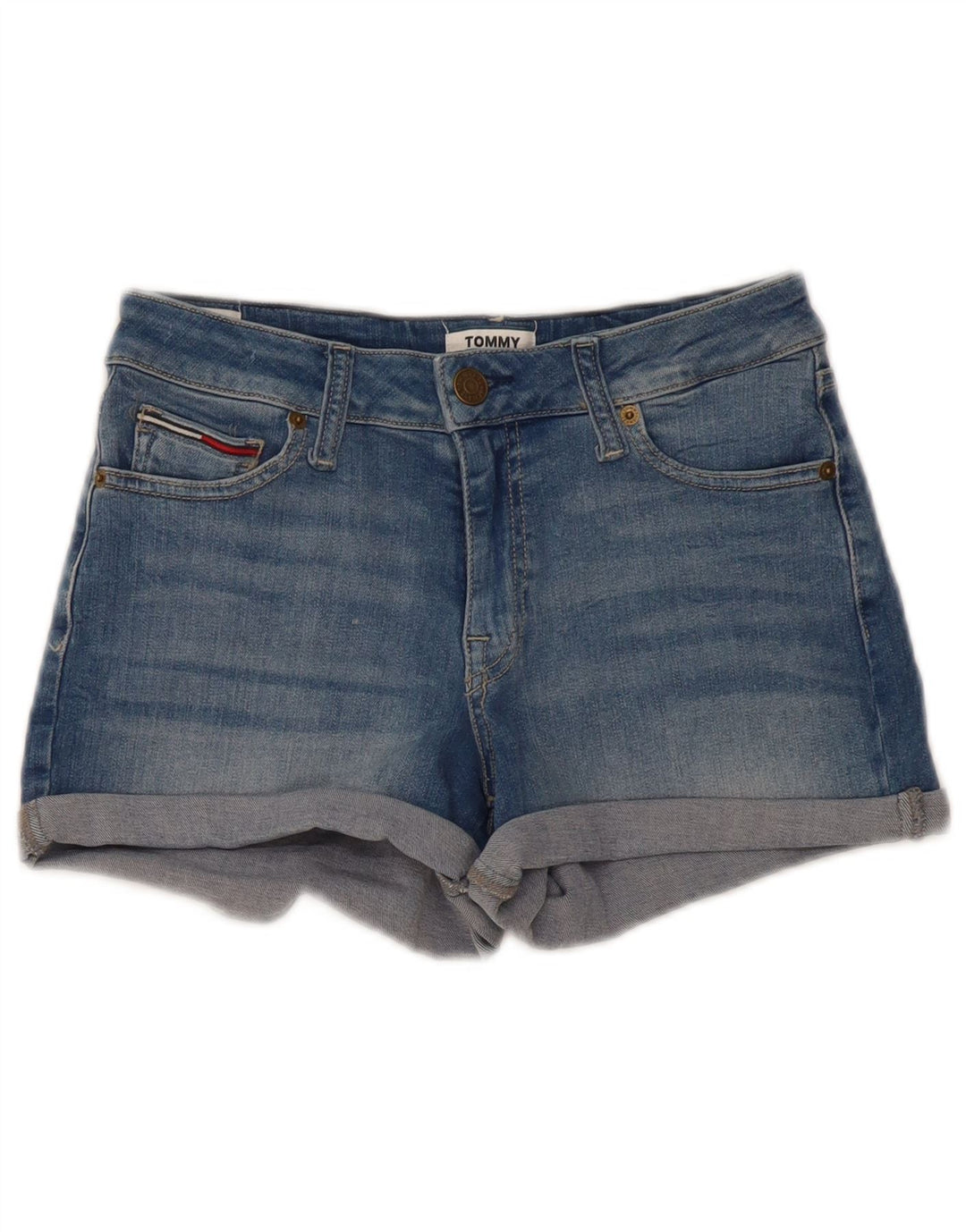 TOMMY HILFIGER Shorts vaqueros para mujer W25 XS Algodón azul