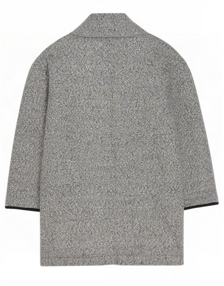 Marks & Spencer Abrigo abierto pequeño para mujer UK 42 Gris medio moteado