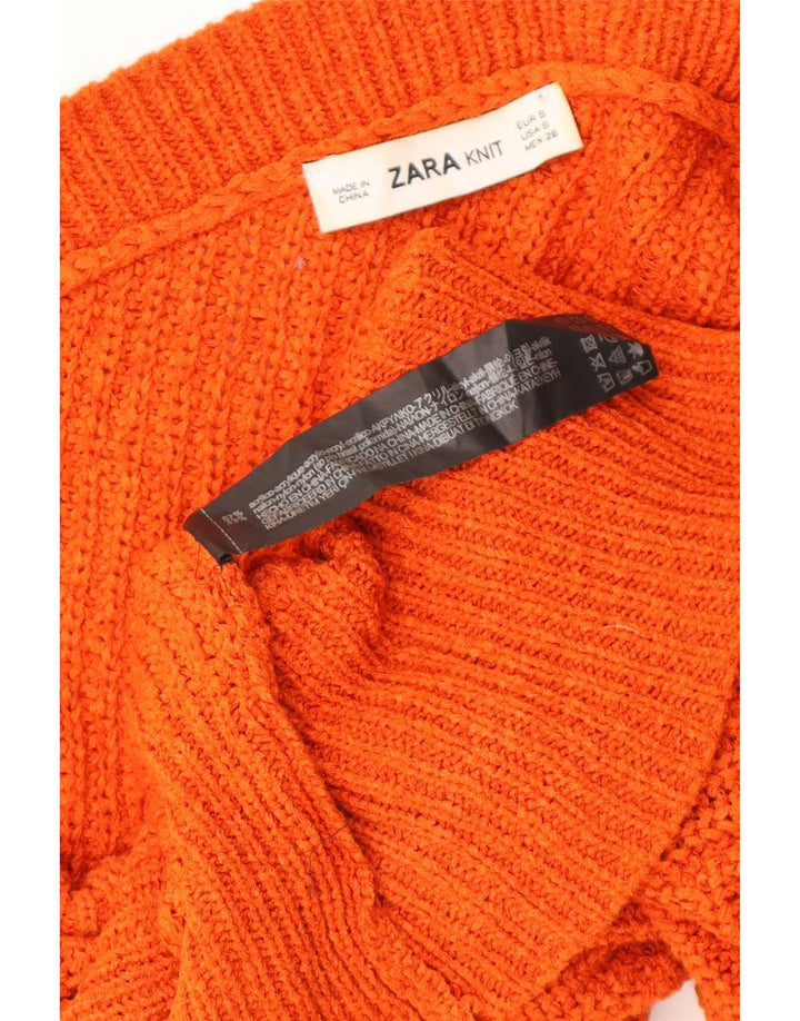 Zara Mujer Oversize Un Hombro Jersey Jersey UK 10 Small Naranja
