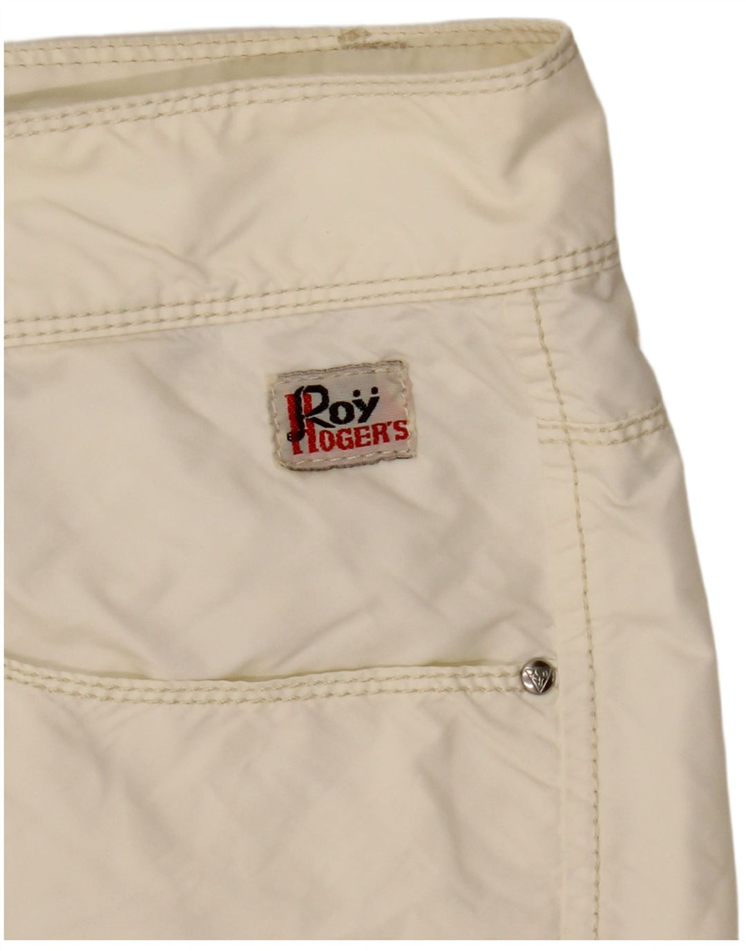 Roy Rogers Pantalones cortos casuales para mujer IT 48 XL W34 Poliamida blanco roto