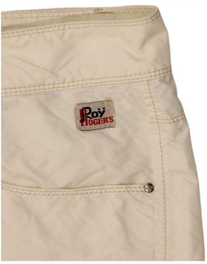 Roy Rogers Pantalones cortos casuales para mujer IT 48 XL W34 Poliamida blanco roto