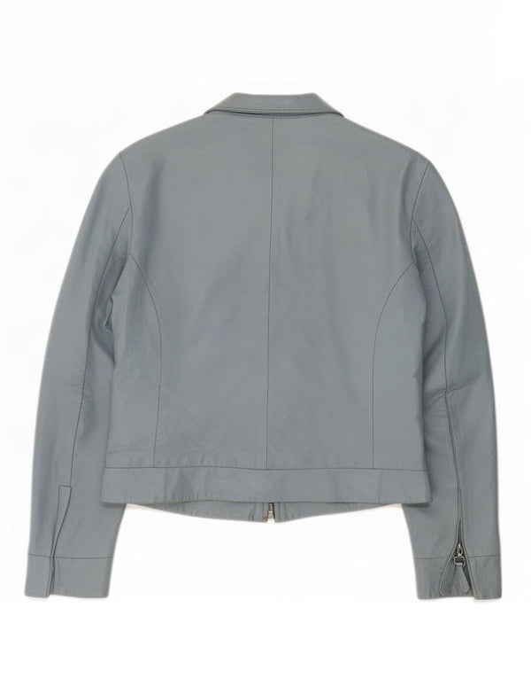 XETRA Chaqueta de cuero para mujer UK 10 Small Blue