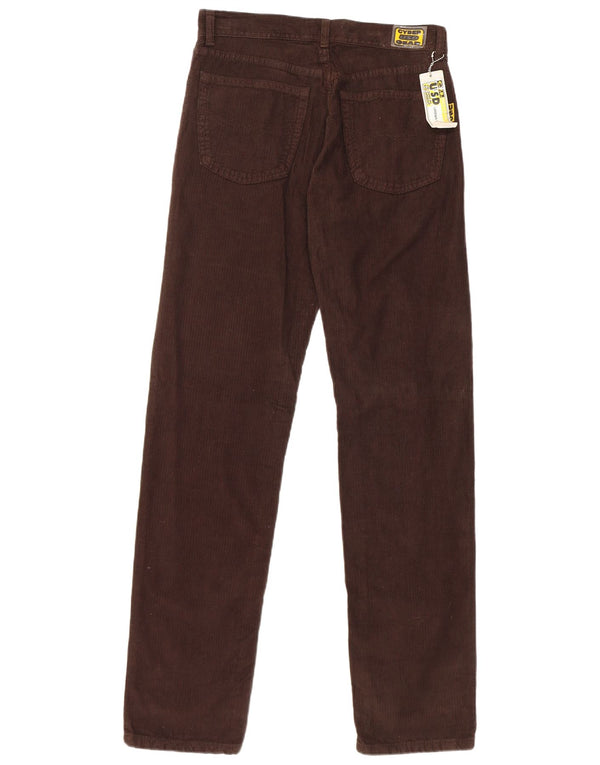 Pantalones de pana rectos vintage para hombre W33 L33 Algodón marrón