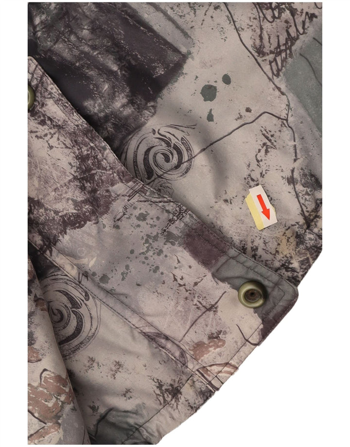 FUCHS & SCHMITT Chaqueta impermeable holgada para mujer UK 46 Large Grey Patchwork