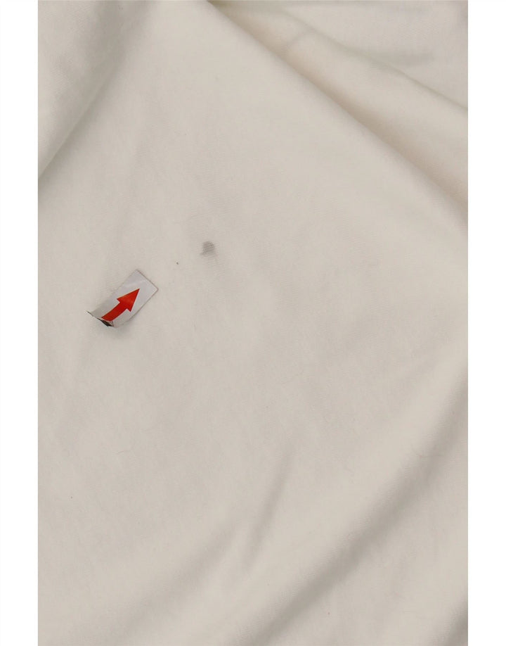 ADIDAS Camiseta extragrande para mujer UK 8 Small White Cotton