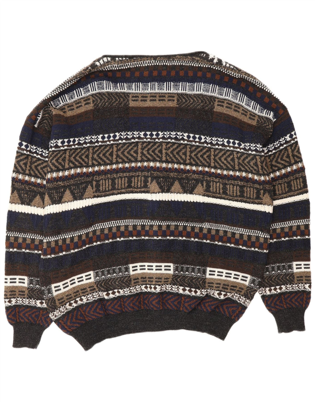 ALLISON WINGATE Suéter tipo cárdigan para hombre IT 56 2XL Multicolor Fair Isle