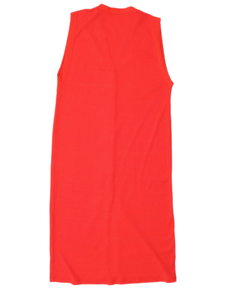 Zara Vestido largo sin mangas para mujer UK 44 Mediano Rojo