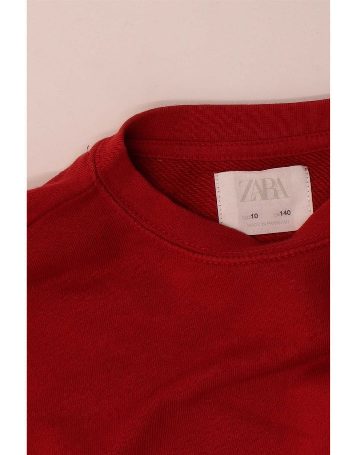 Zara Sudadera Niña Jumper 9-10 Años Rojo