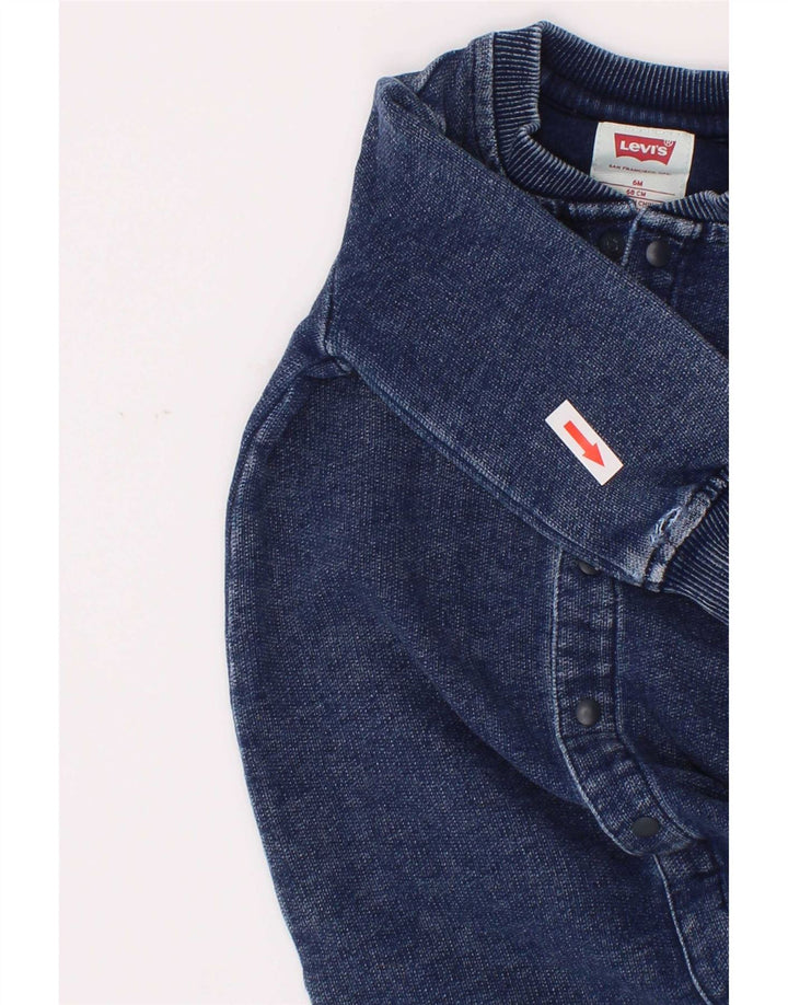 Levi's Mono de manga larga para bebé niño 3-6 meses Azul marino