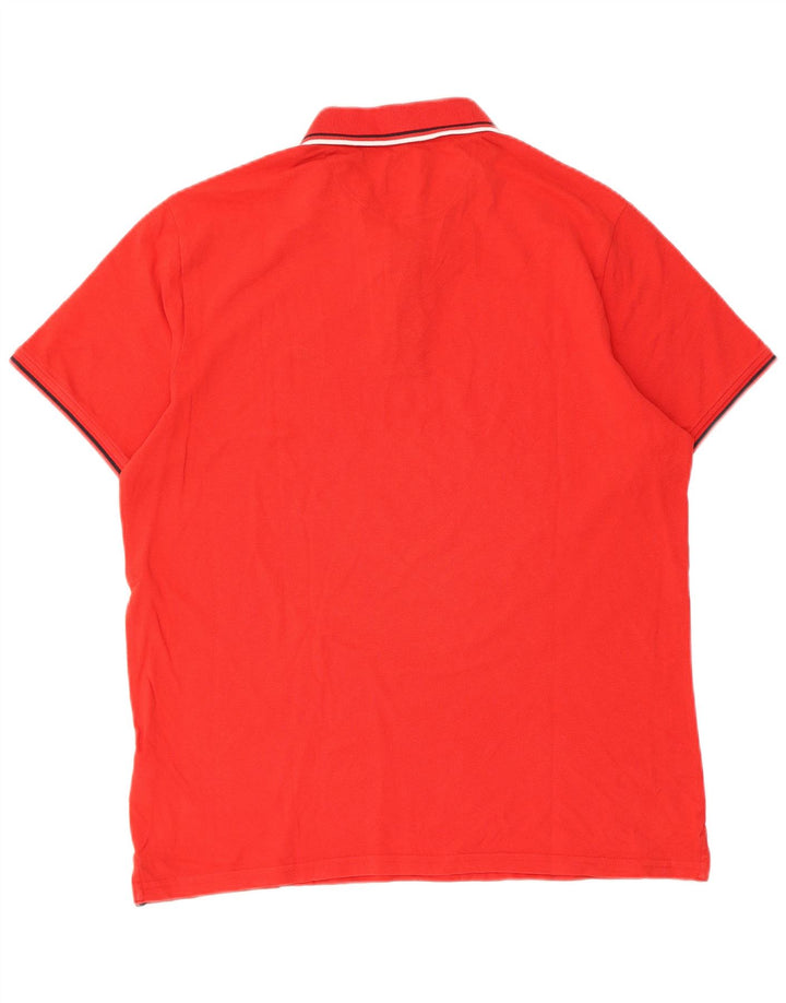 Champion Polo Para Hombre De Algodón A Rayas Rojas Grande